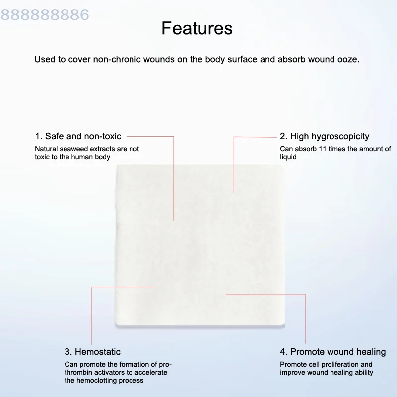 1/2/5 قطعة عالية الامتصاص السرير قرحة العناية بالجروح الضمادات الجينات تضميد الجروح منصات الشاش غير عصا