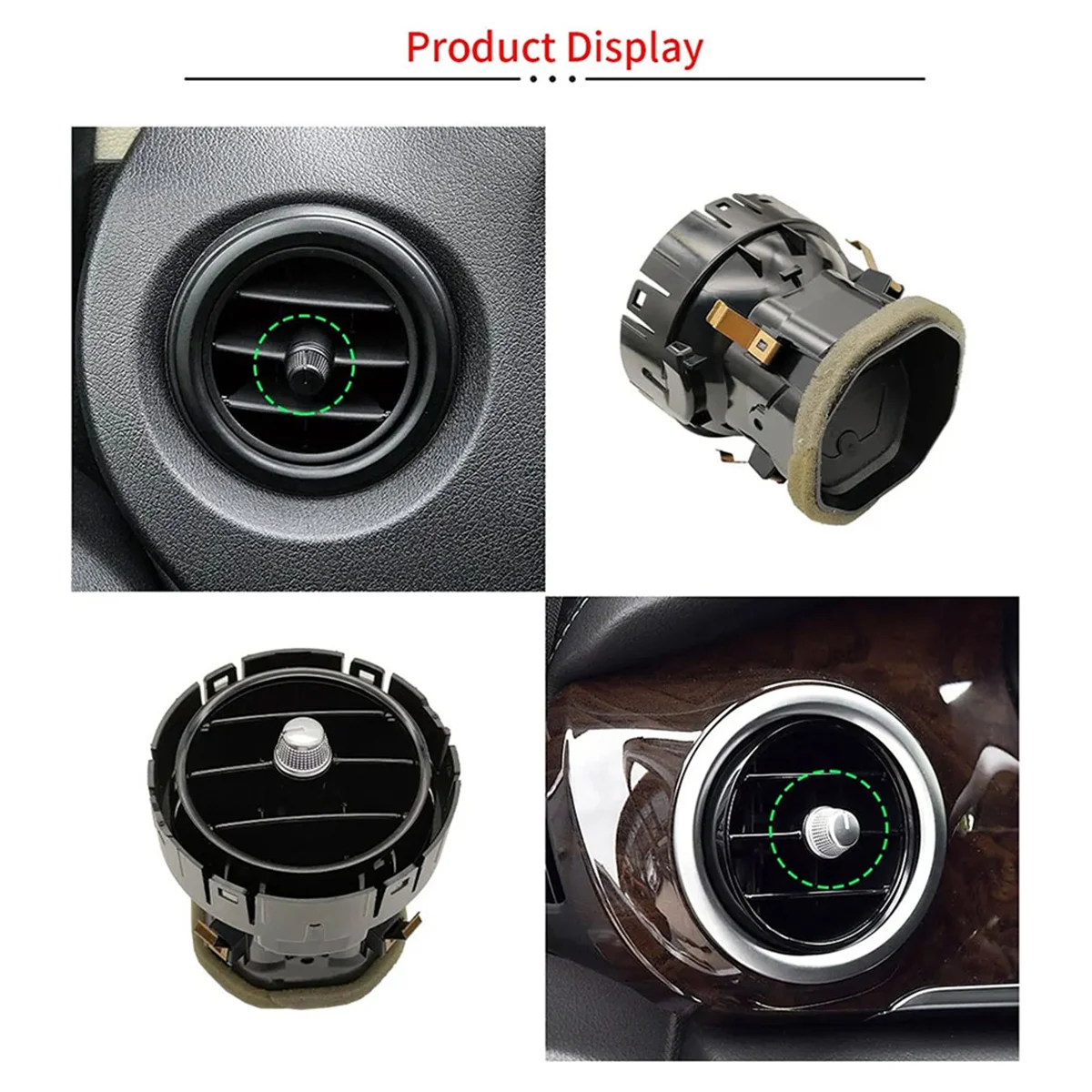 1 ชิ้น AC Vent Grille เครื่องปรับอากาศชัตเตอร์สําหรับ Mercedes Benz W447 W448 Vito V Class V260 2016-2019 4478301401   เงิน—L49A