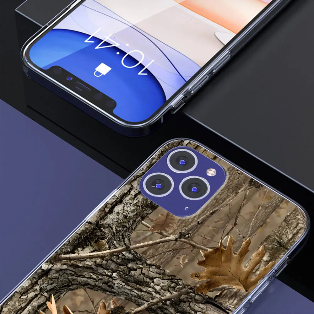 Realtree Real Tree Camo Phone Case for Apple iPhone 11 16 12 13 Mini 14 Pro Max 15 Plus X XS XR TPU Clear Cover