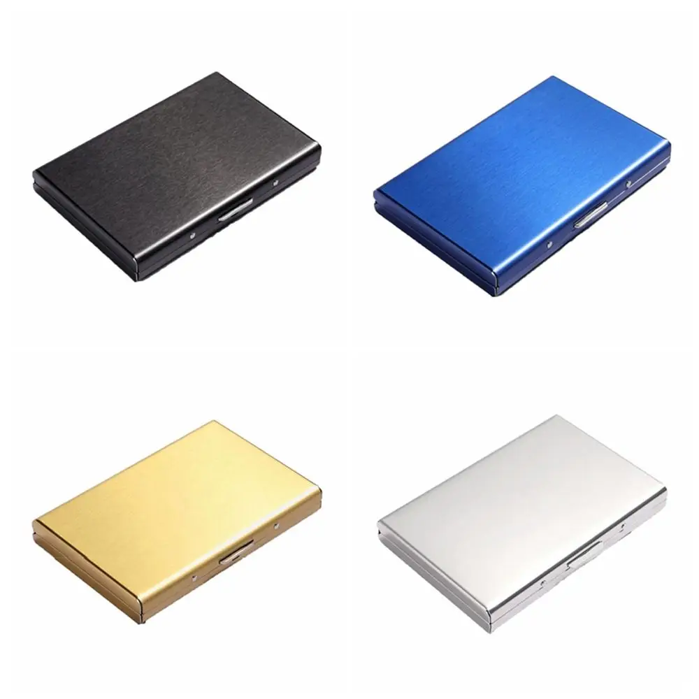 Stainless Steel Business Card Holder Cards Album Multi-card Bit Bank Card Case Water-proof Travel Accessories RFID Card Holder