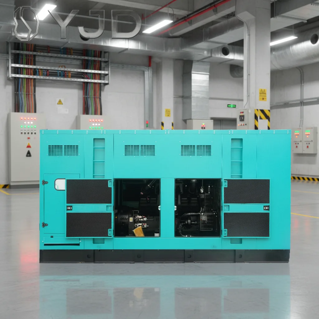 Yuchai Engine Silent Diesel Generator Set 300kW Auto Start Industrial Power 220V 380V 230V 400V Rated Voltage 60Hz Frequency