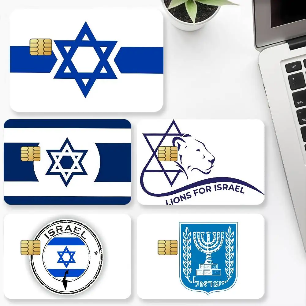 Nation ISRAEL Credit Card 4PCS Anti-scratch Waterproof Stickers for Bank Debit Decorative Protection Bus Subway