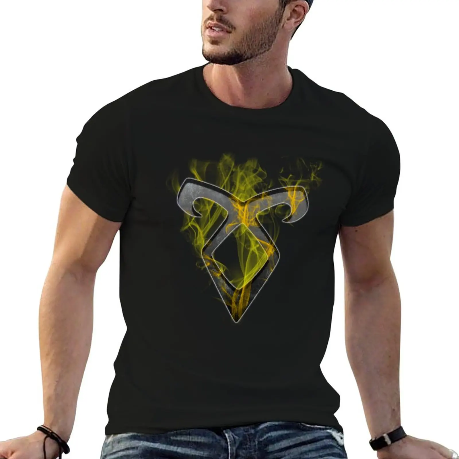 ANGELIC POWER (Rune) - TMI/Shadowhunters T-Shirt anime baggy shirts men clothings