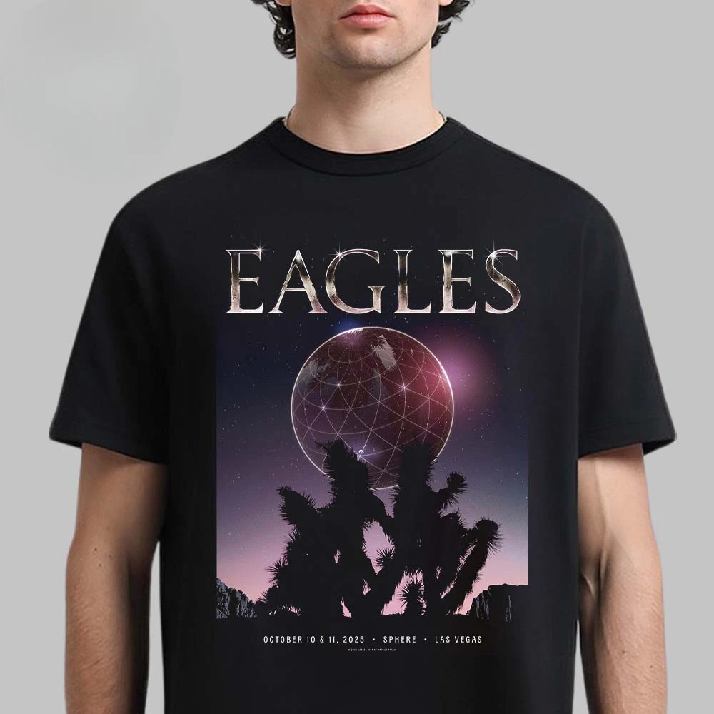 Rare Eagles Cotton Band Shirt Unisex Summer Short Sleeve Fashion Brand Tee Luxury Casual Vintage T-shirt