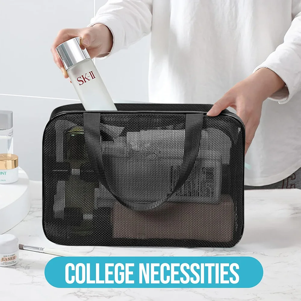 ポータブル入浴バッグメッシュシャワートイレタリーポーチ旅行化粧収納ホルダーバスルームアクセサリーオーガナイザービーチバッグ