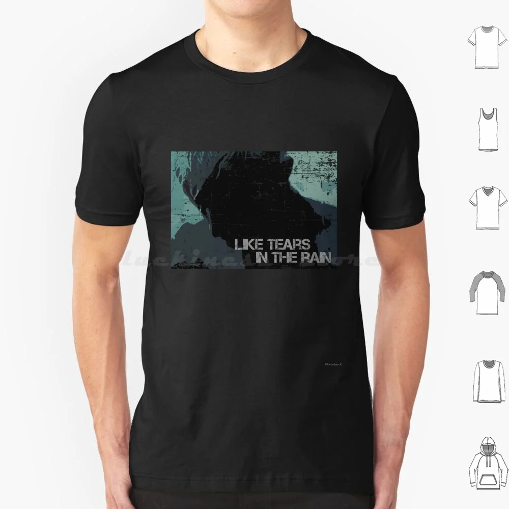 Like Tears In The Rain-Inspired By T Shirt 6xl Cotton Cool Tee Tears Rain Laptop Movie Classic Either Hauer Quote Framed