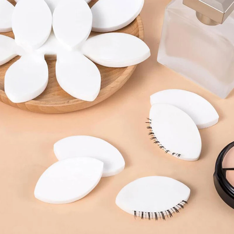 Wieder verwendbarer praktizieren der Wimpern verlängerung schwamm weißer Make-up-Puff weicher Augen schwamm für Wimpern kartierung Anfänger Wimpern künstler