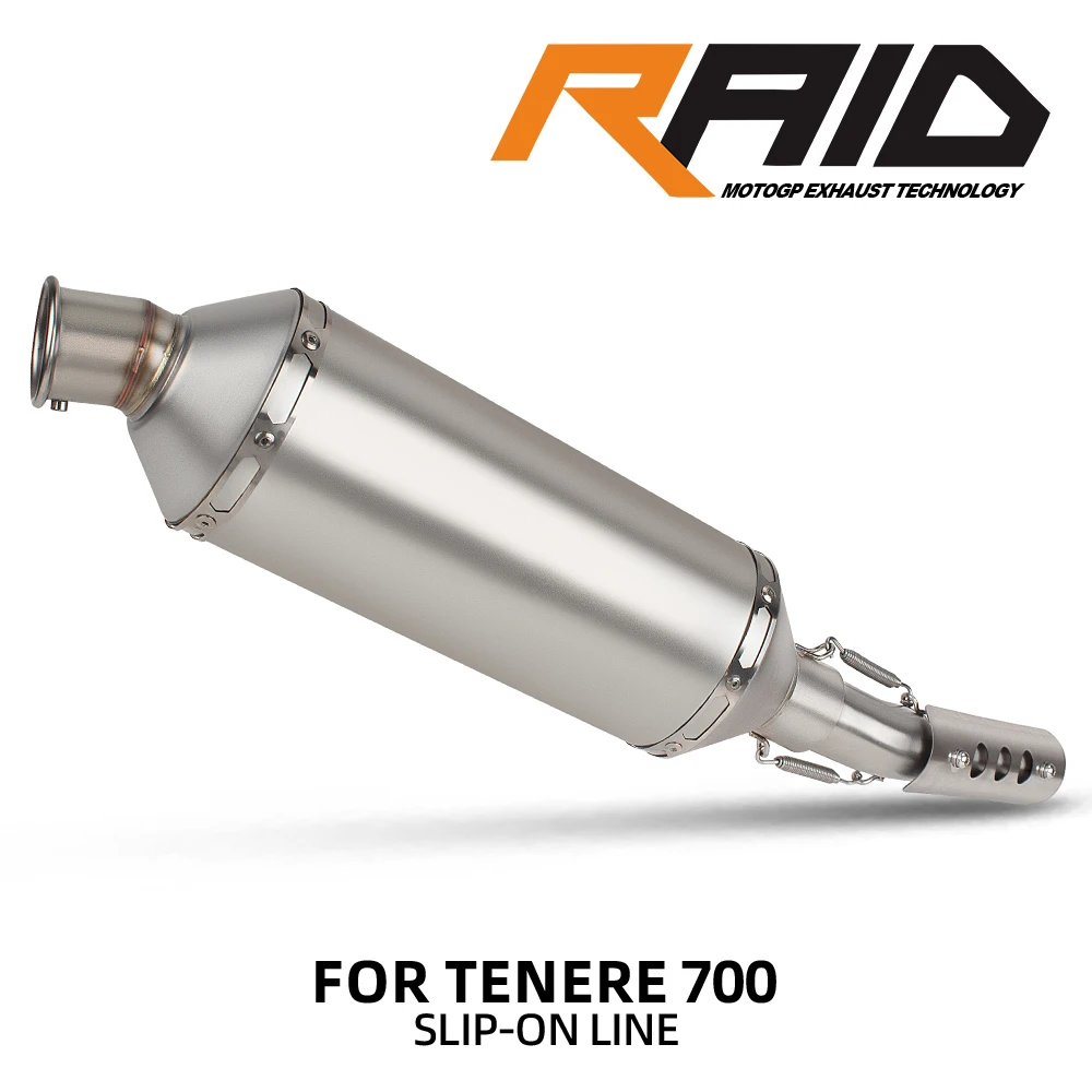 

Для Yamaha T700 TENERE 700 2019-2025 мотоциклетная выхлопная линия без шнуровки, глушитель средней трубы из нержавеющей стали с DB Killer