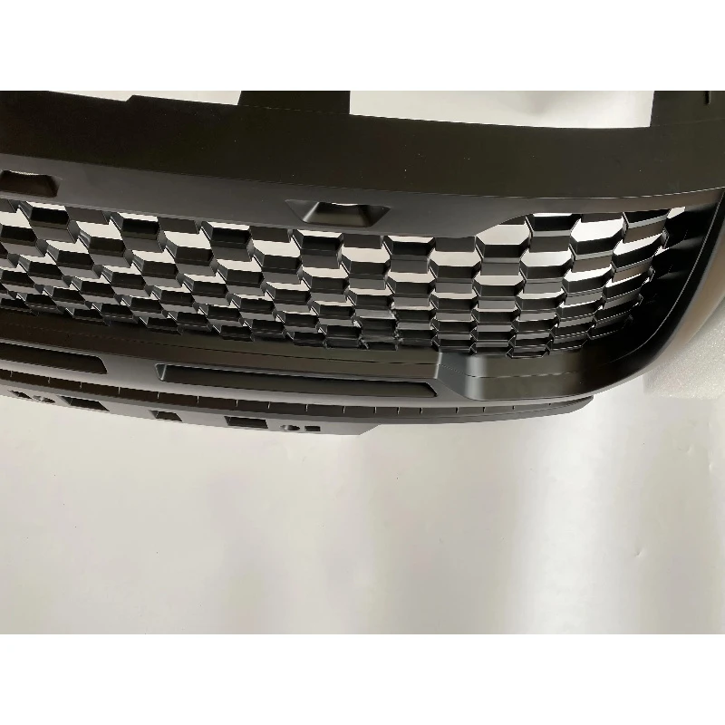 High‑Quality Matte Black Front Grille With LED Fit For GWM Poer Cannon Pickup 2019‑2021