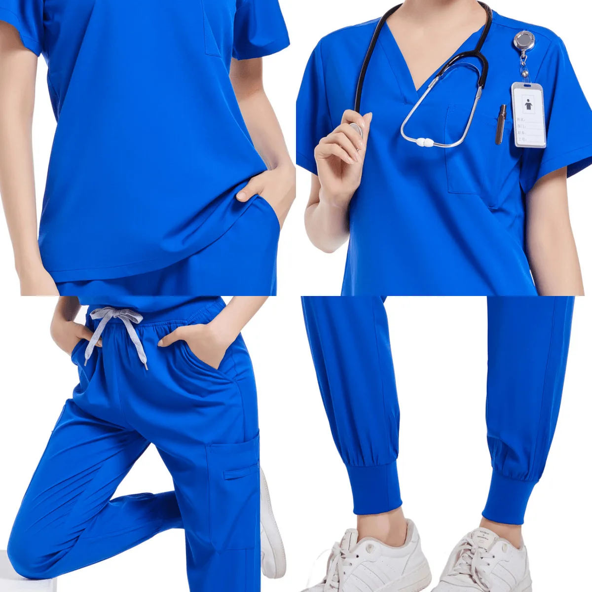 

Handwashing Clothe Split Suit Short Sleeved Hand Brushing Pet Dentist Work Men Medical Care Clothes Nurse Uniform