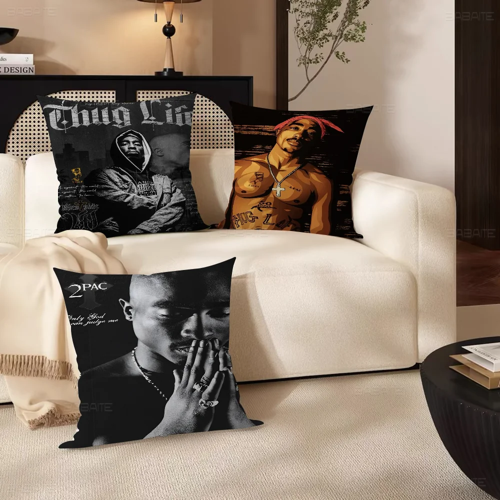 

Hip Hop Singer Tupac Rapper 2PAC Pillow Cover for Bedroom Room and Living Room Sofa Decorative Cushion Cover