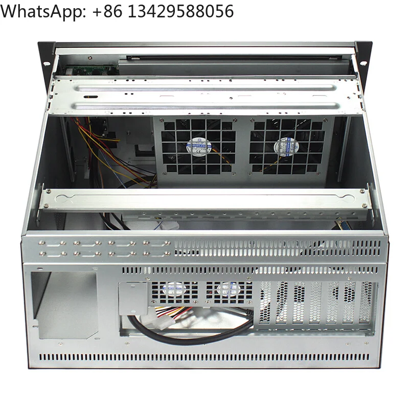 6U Chassis Rackmount 400mm Short 13.3inch Display Keyboard Temperature Control ATX Motherboard All-in-One Computer Server Case