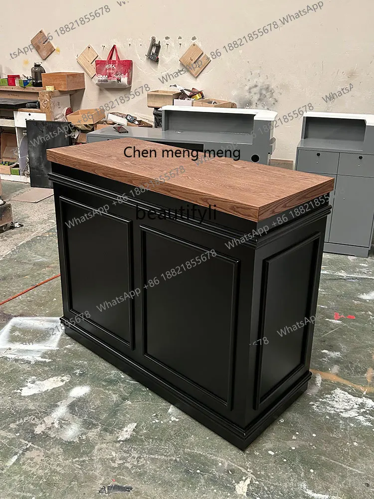 X Cashier Shop Small Clothing Store Bar Counter Light Luxury High-End Simple Paint Beauty Front Desk