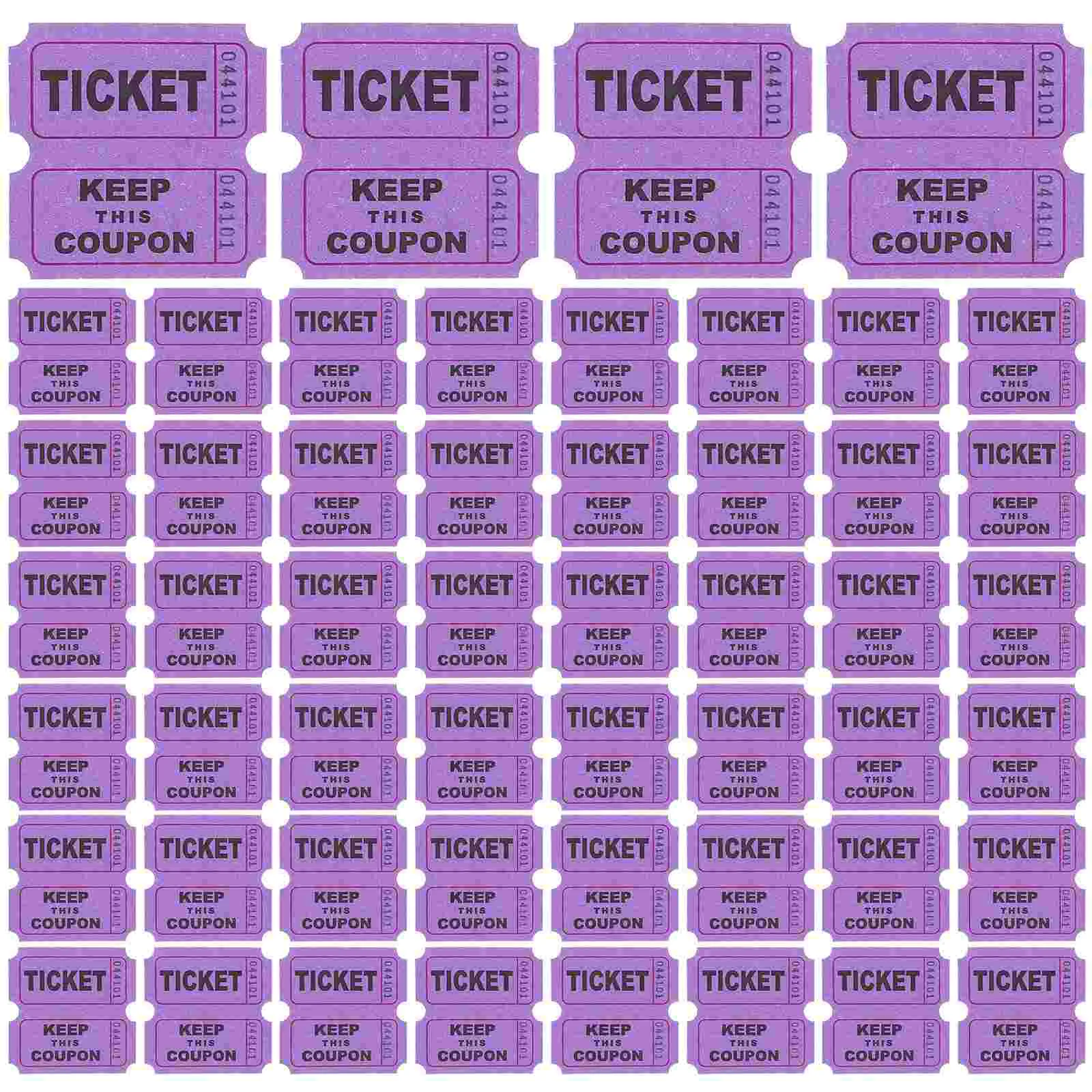 100 Pcs Lottery Draw Tickets Event Party Door Prize Drawing Colored Raffle Double Hundred Consecutively Registration Form