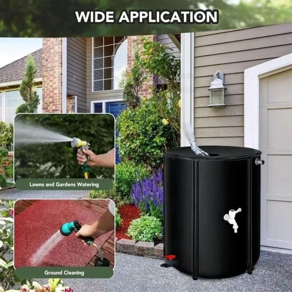 50-500L Collapsible Rain Barrel Waterproof Foldable Garden Water Storage Tank Durable Large Capacity Garden Water Catcher