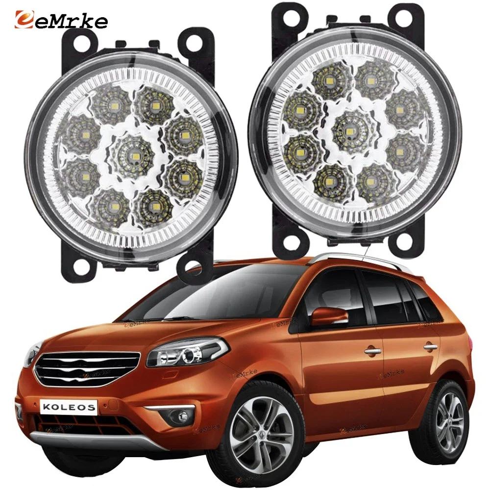 

EEMRKE 2-PCS Car-Styling for Renault Koleos /Samsung QM5 H45 2012 2013 2014 2015 9-Pieces Led Fog Lights H11 12V Fog Head Lamp