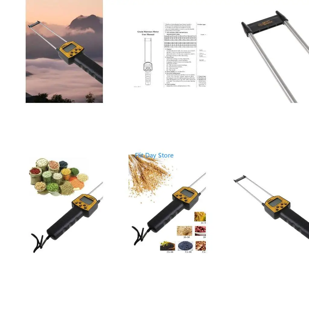 F92C Digital Multifunctional LCD Grain Moisture Meter Water Content for Smar