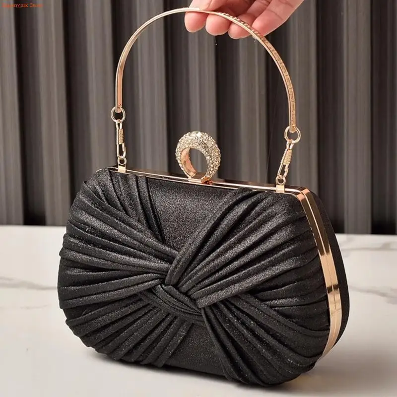 

Q5WE Delicate Evening Bag Party Handbag Decorated With Rhinestones Shoulder Crossbody Bag For A Touch Of Luxury At Any Event