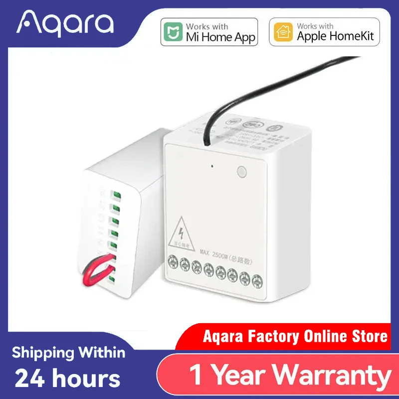 Original Aqara two-way Control Module Relay Switch Controller Zigbee Smart Timer Channels Works With Xiaomi Mi Home Homekit APP