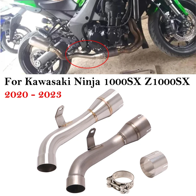 For Kawasaki Ninja 1000SX Z1000SX 2020 - 2023 Motorcycle Exhaust Escape Modify Titanium Alloy Link Pipe Connect Original Muffler