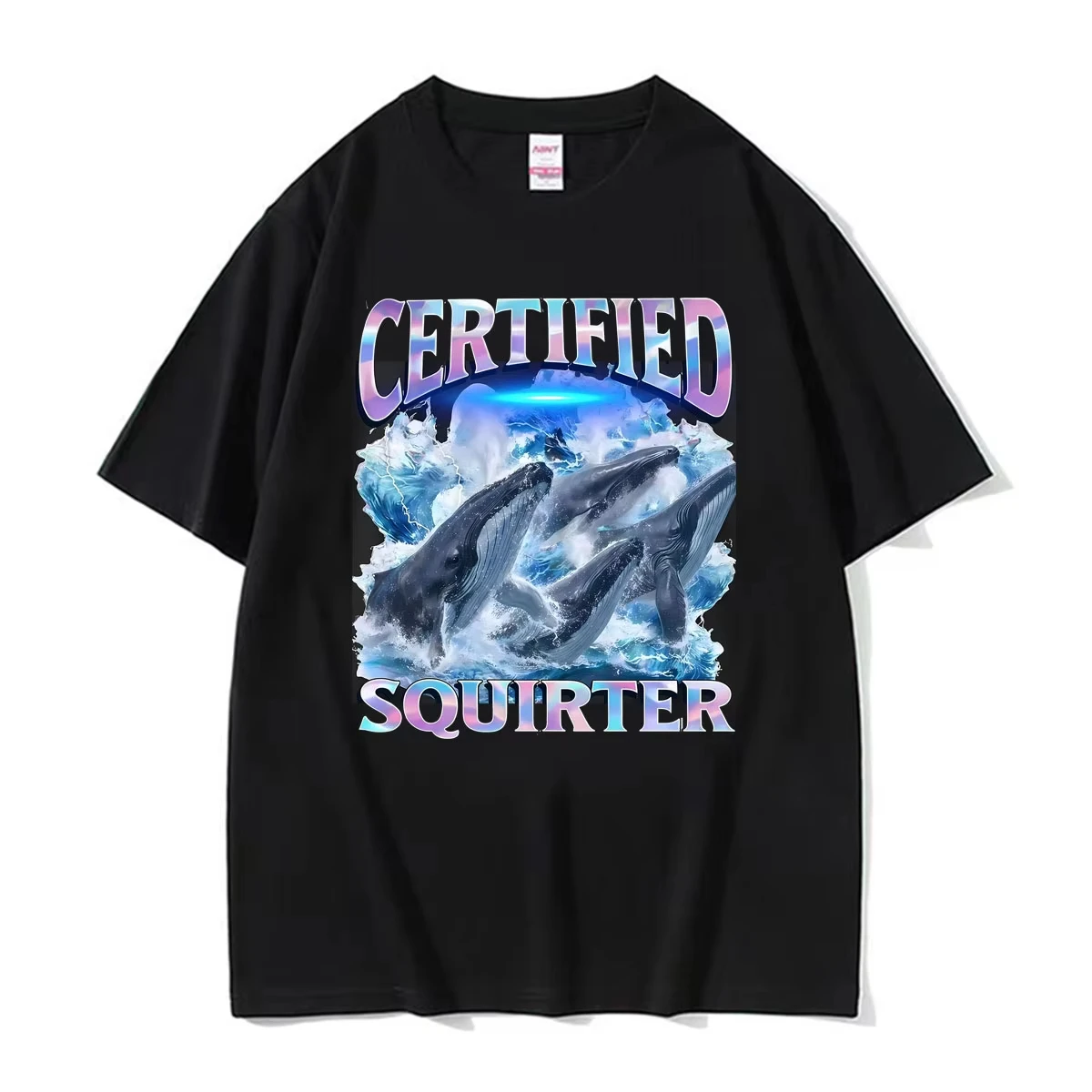 Certified Squirter Funny Offensive Meme Graphic T Shirts Men Women 100% Cotton T-shirts Hot Sale Short Sleeve Oversized T Shirt