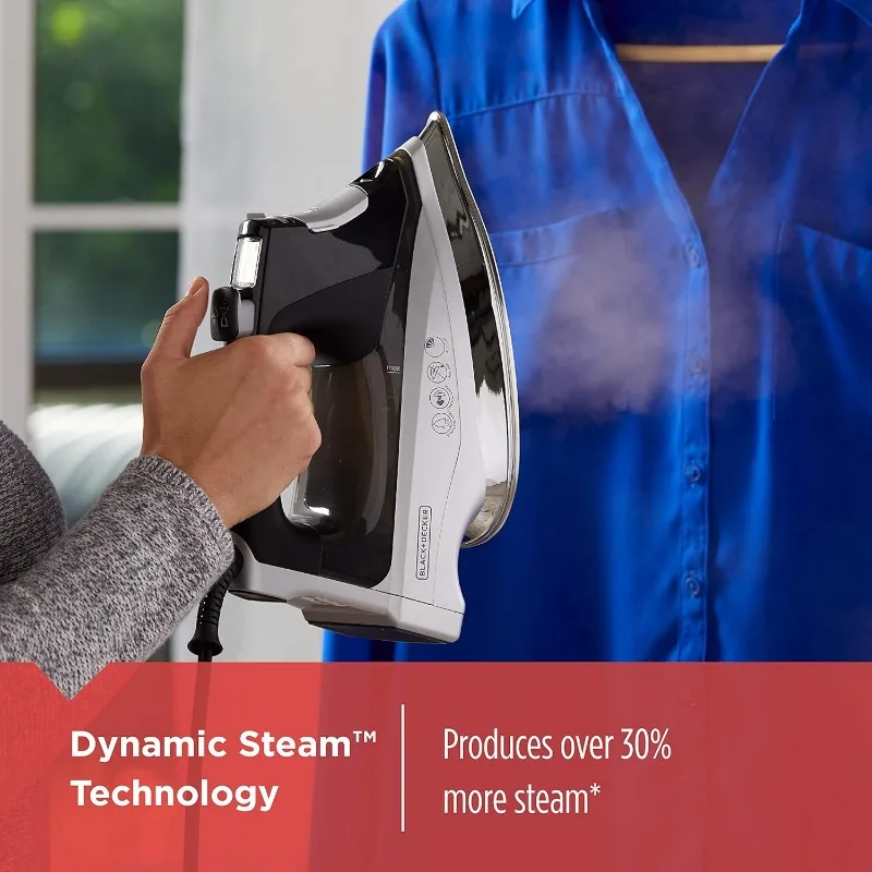 Professional Steam Iron, D3060, 30% More Steam, Percison Tip, Stianless Steel Soleplate, Vertical Steam Fuction