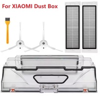 For MI Robot Vacuum Cleaner Parts Dust Bin Box with HEPA Filter side brush for XiaoMi Mijia 1 Generation 1S robotic Sweeper