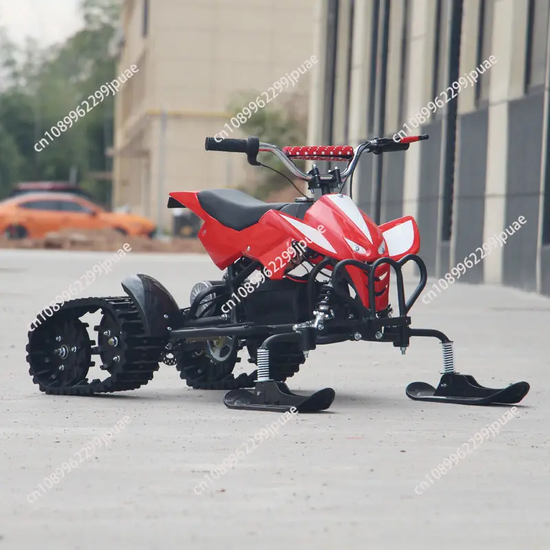 Kids Electric Snowmobile with Tracks Outdoor Electric Quad Ski Scooter for Children