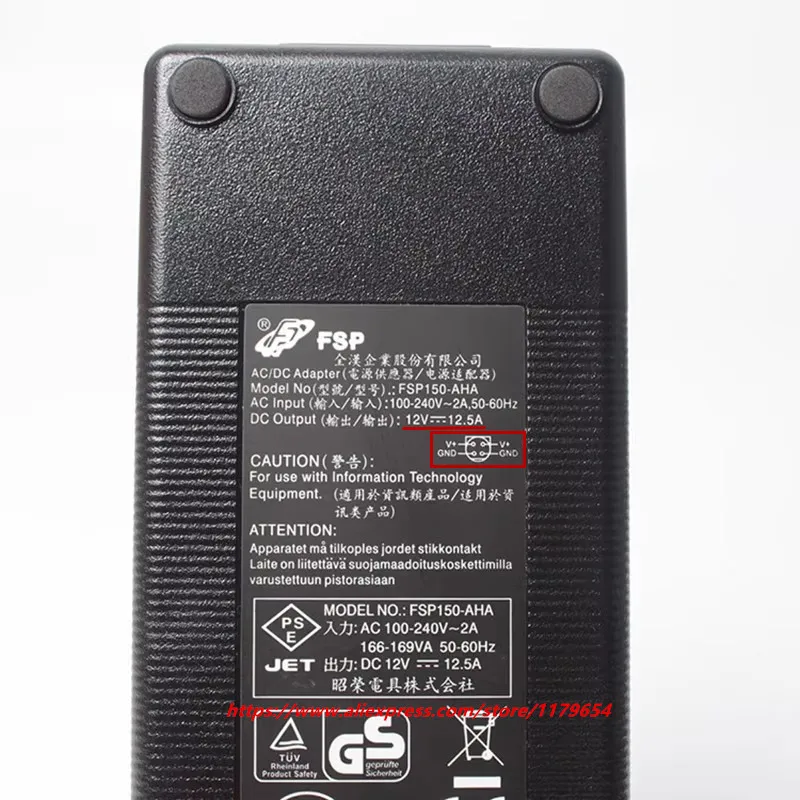 Original 12V 12.5A FSP AC Adapter FSP150-AHAN1 for Cisco CTS-EX90-K9 QNAP TS-409 TS-410 TS-412 TS-419 NAS EX90 VJD-7000 5BIG NAS
