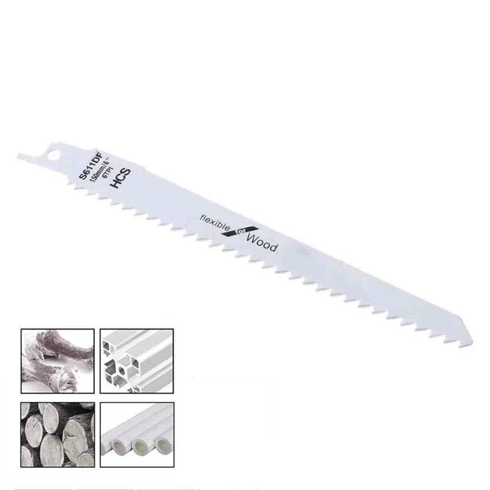 Reciprocating Saw Blade S611D 150mm HCS Jigsaw Blade Saber Saw Handsaw For Cutting Wood Metal Electrical Tools Power Tool Parts