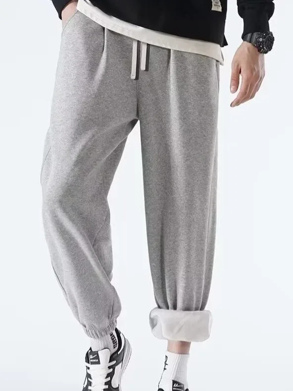 

plus Size Men's Casual Pants Loose Fit Sporty Polyester Fiber Spring Autumn Winter Versatile Trousers for Active Men