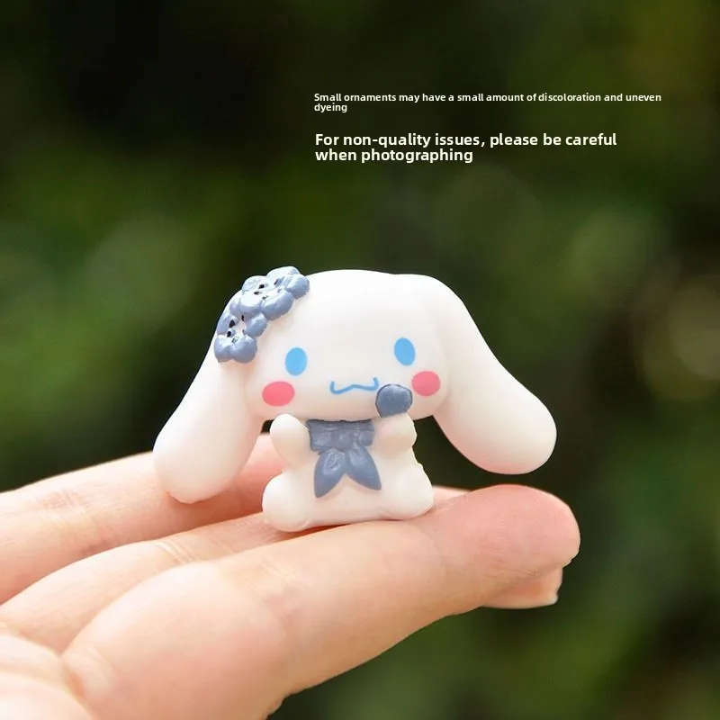 かわいい漫画アニメーションシナモロール水泳リングシリーズ立体フィギュア人形ケーキ車のデスクトップの装飾ホリデーギフト