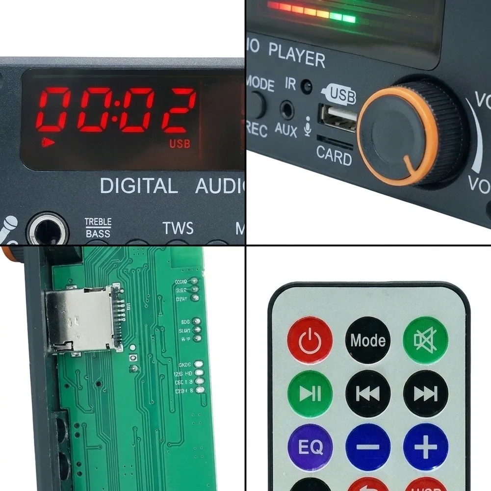 D189BT Audio Decoder Board Module for USB TF Card Playback FM Radio Recording Pairing for Speakers For amplifiers