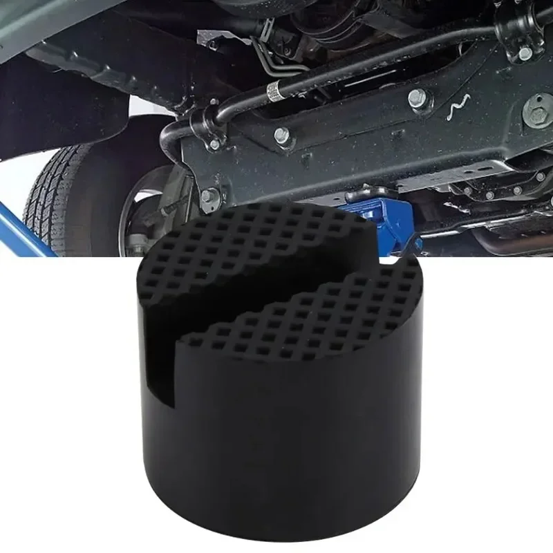 Universal jack rubber support pad durable and wear-resistant car care slotted frame rail floor socket adapter lifting. cushion