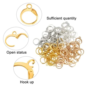 هيبوالرجينيك القرط السنانير 50 قطعة النحاس رافعة جولة القرط الأذن الأسلاك مع حلقة مفتوحة لتصميم القرط صنع المجوهرات أفضل 8 نحاس مبيعا للمجوهرات - رقم 2