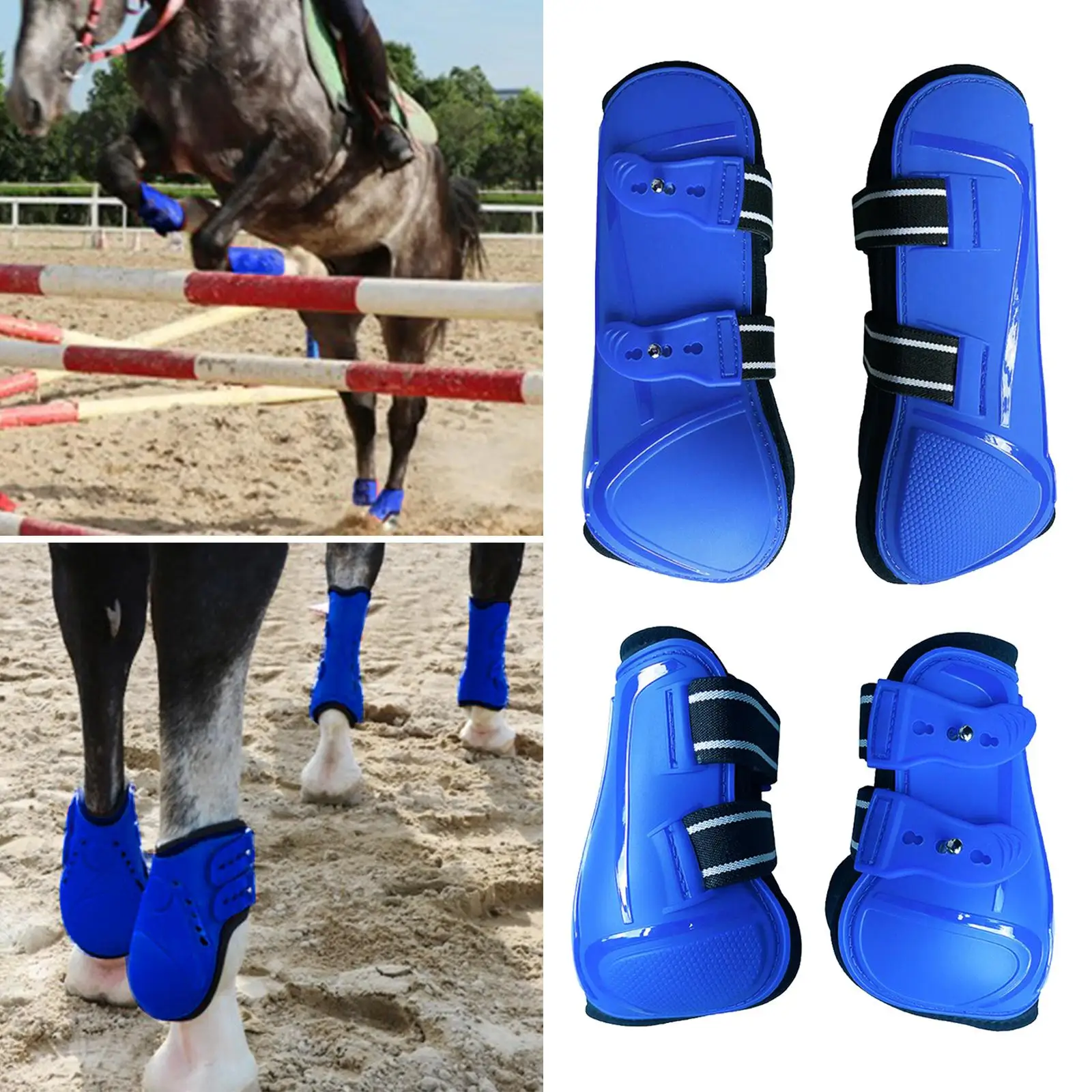 Jambes de cheval en PU absorbant les chocs, tendon d'équitation, bottes Fetlock, équipement d'équitation, 2 pièces