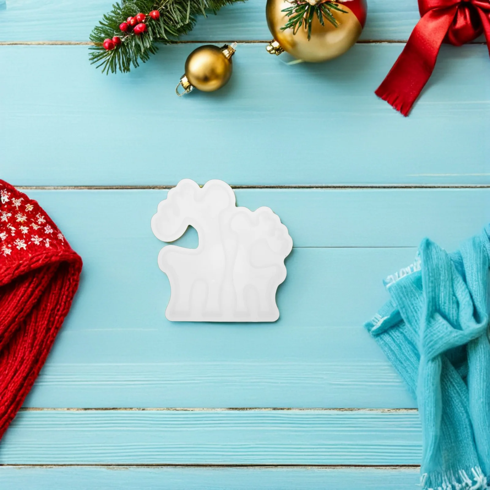 عيد الميلاد الغزلان قالب من السيليكون 2-كهف الأيائل شكل راتنجات الايبوكسي DIY بها بنفسك الحرفية ديكور المنزل عيد الميلاد زخرفة صنع قالب الرنة