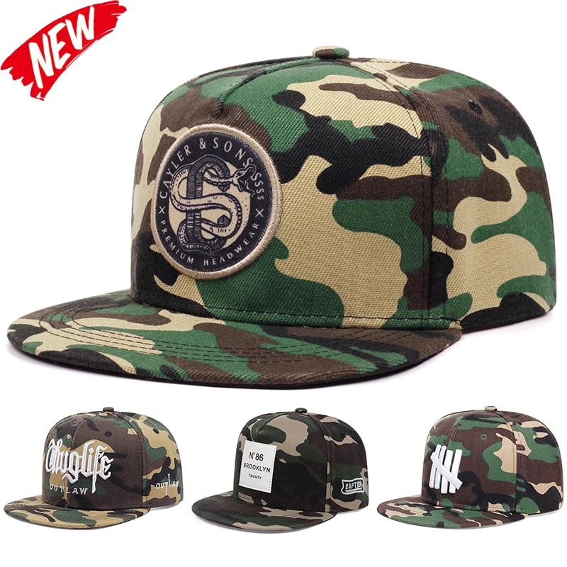  Camouflage Embroidered Baseball Hat Snapback Caps Hip-hop Hats Outdoor Adjustable Unisex Sunshade Cowboy Sunscreen Hat