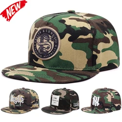 ﻿ Camouflage Embroidered Baseball Hat Snapback Caps Hip-hop Hats Outdoor Adjustable Unisex Sunshade Cowboy Sunscreen Hat