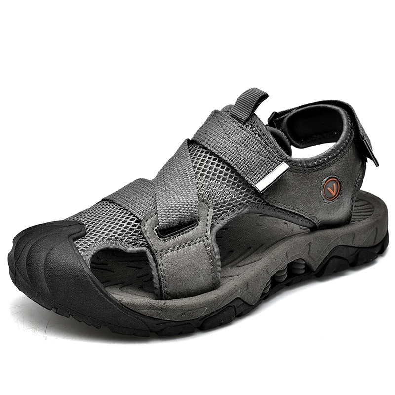 Men's Summer Casual Sandals - Secure Buckle, Anti-Collision Toe, Non-Slip, Wear-Resistant, for Outdoor Comfort