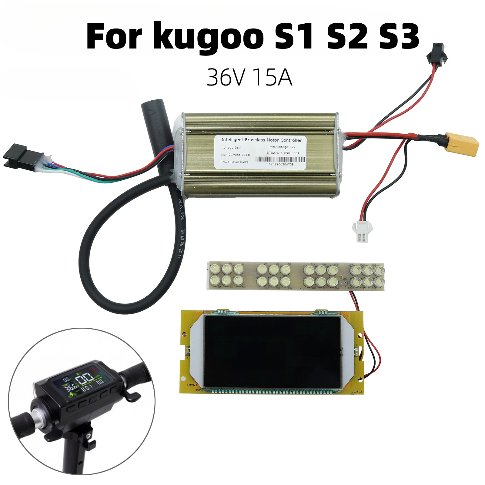 Scooter for Kugoo S1 S2 S3 Controller Motherboard Electric Scooter Display Screen Skateboard Replacement Accessories