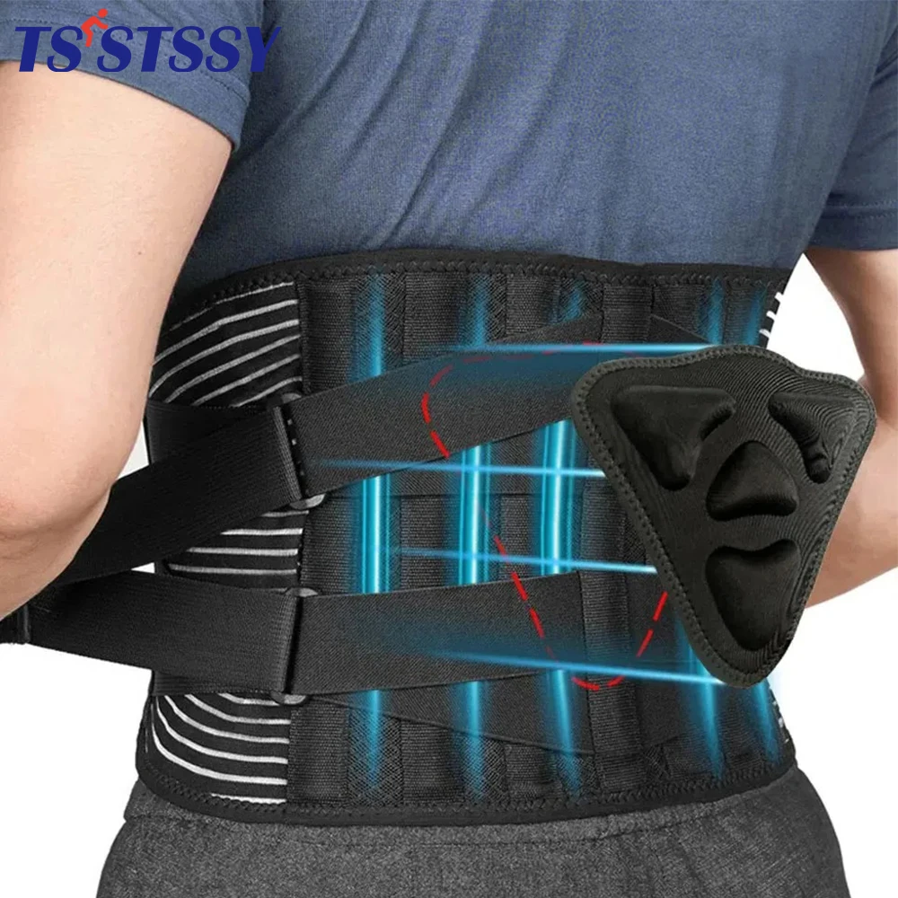 

Back Brace for Men Women Lower Back Pain Relief with 6 Stays, Adjustable Back Support Belt for Work, Anti-skid Lumbar Support