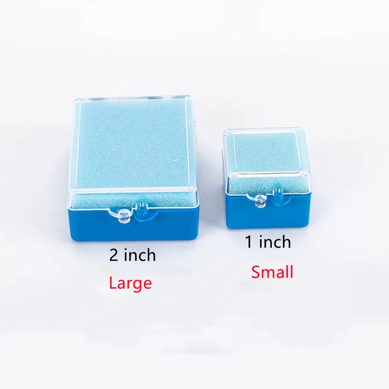 10Pcs Dental Plastic Tooth Box With Sponge Portable Denture Box Dental Implant Storage Box 1/2inch Dentistry Lab Materials