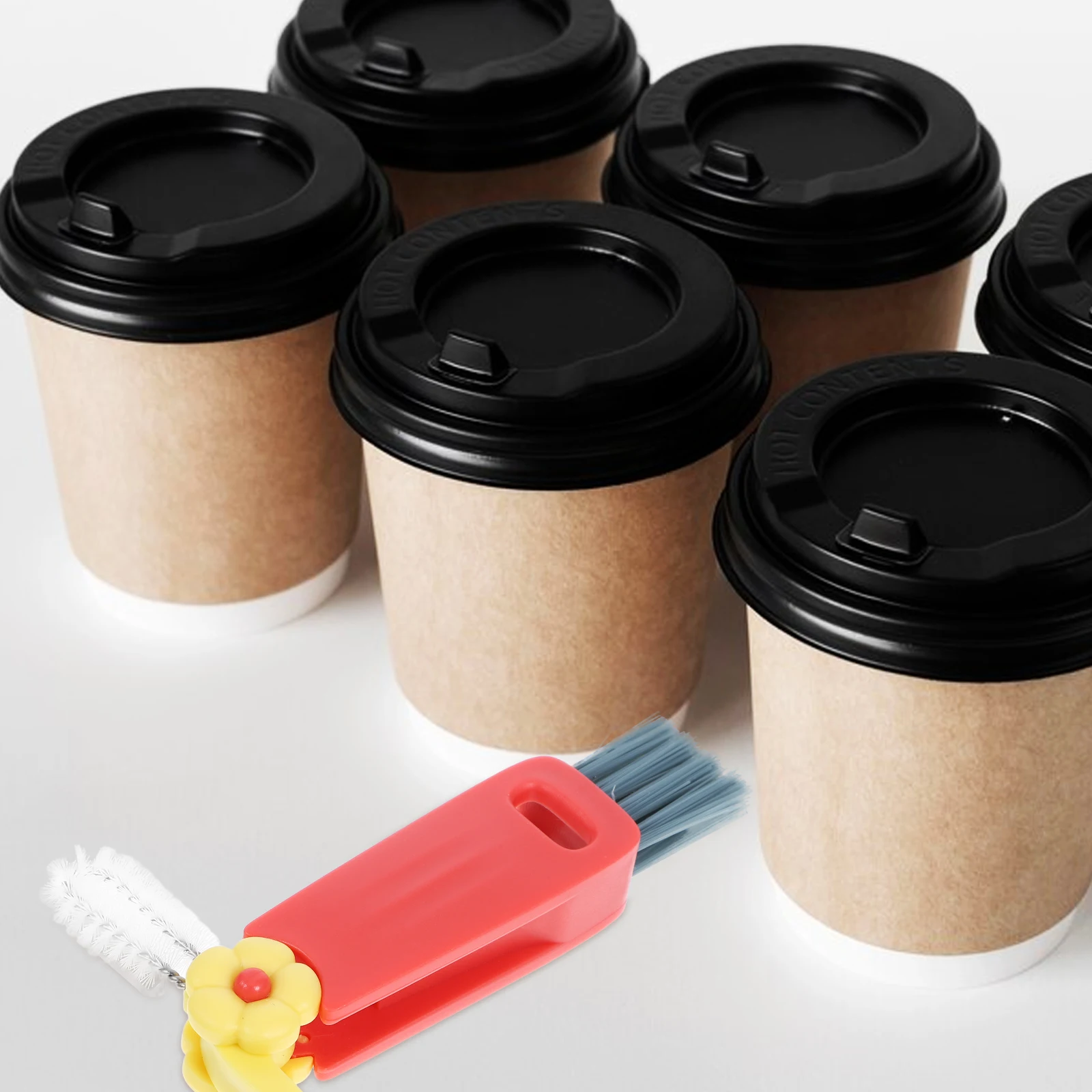 

Cup Lid Brush Multi-Function Groove Cleaning Tool Portable Cap Cleaner For Bottle Kitchen Gap Household Use