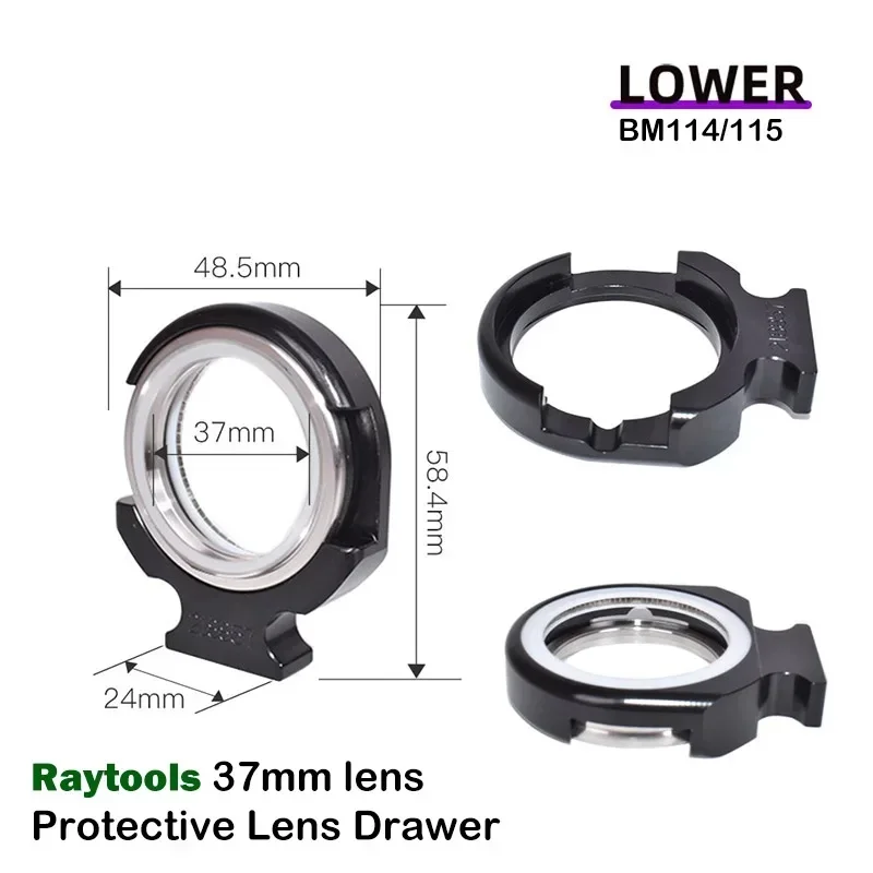 Raytools เลนส์เลเซอร์ป้องกันเลนส์ลิ้นชัก 24.9x1.5 27.9x4.1 37x7 โลหะซีลแหวนปิดผนึกฝาปิดสําหรับ BT240S/BM109/110/111