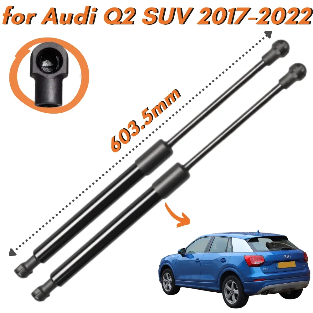 

Qty(2) Trunk Struts for Audi Q2 SUV 2017-2022 603.5mm Rear Tailgate Boot Lift Supports Gas Springs Shock Absorbers Dampers