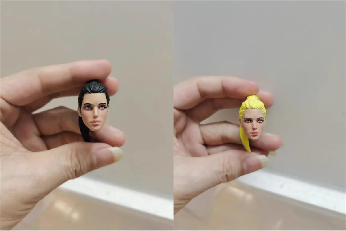 

1/12 Female Soldier Black Hair Yellow Hair Head Carving Sculpture Model Toy Accessories Fit 6'' Action Figures Body In Stock