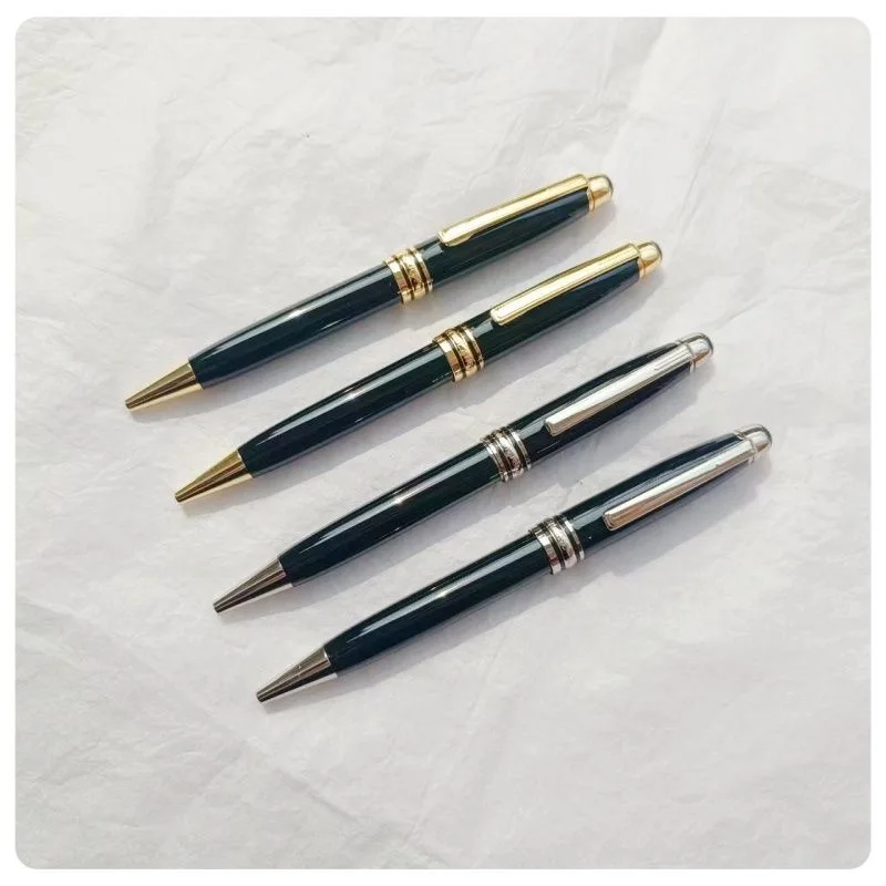 

Metal ballpoint pen Black classic ballpoint pen Rotary water-based pen