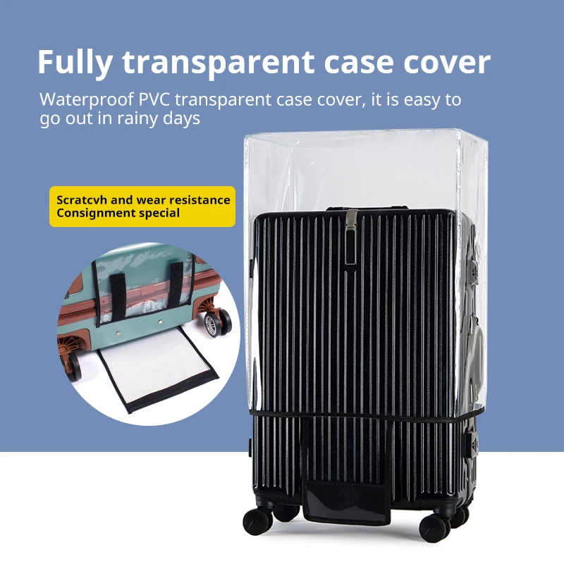 Full Transparent Luggage Protector Cover PVC Waterproof Dustproof Durable Suitcase Cover Protector Travel Accessories