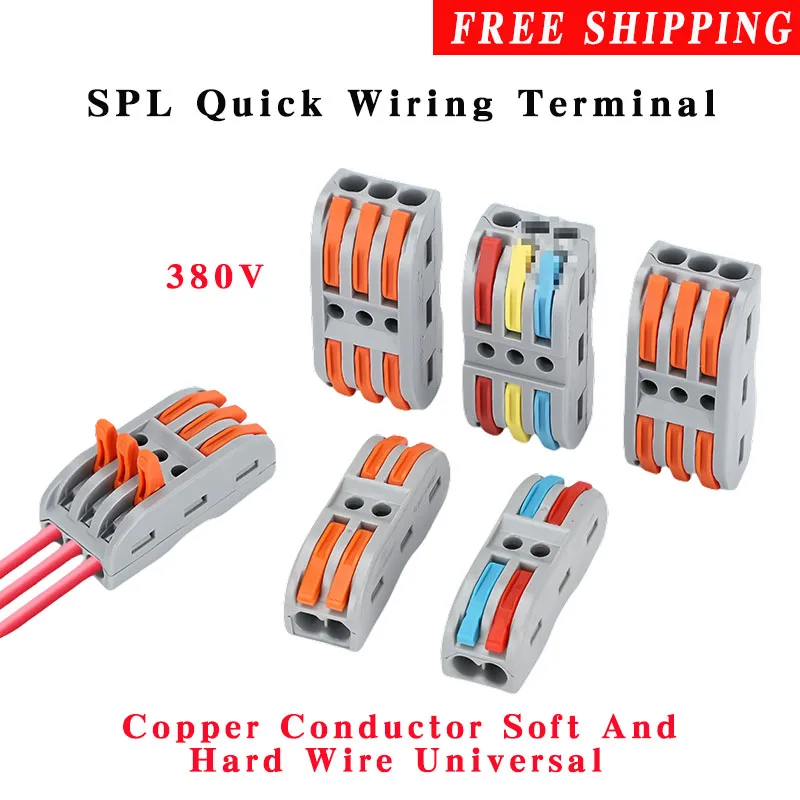 

1 In Multiple Out SPL Quick Wiring Terminal Splitter Wiring Cable Push-In Block Docking Wire Universal Fast Wiring Terminal